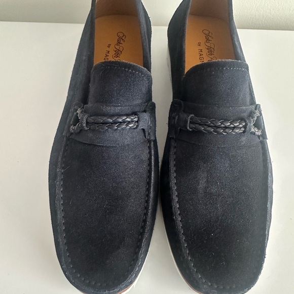 Saks Fifth Avenue by Magnanni Blue Suede Loafers, Size 8M main image 6